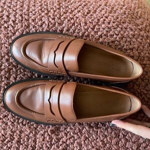 Madewell Tan Leather Loafers